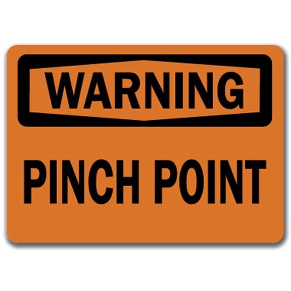 Warning Sign - Pinch Point - 10" x 14" OSHA Safety Sign