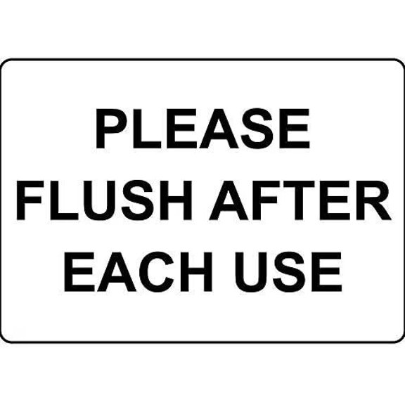 Warning Sign Please Flush After Each Use Road Sign Business Sign 12X8 Inches Aluminum Metal Tin Sign
