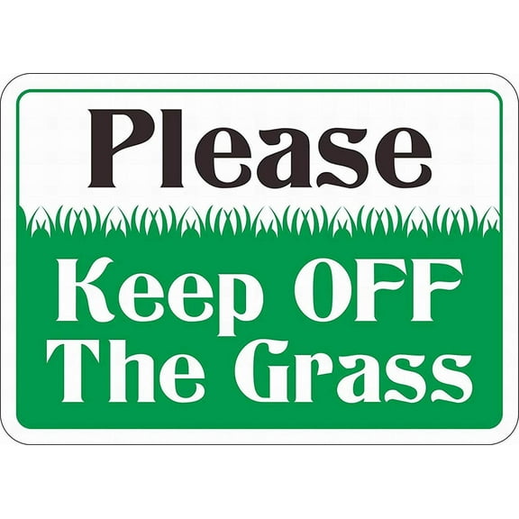 Warning Sign Please Keep Off The Grass Sign Road Sign Business Metal Sign Size: 12 x 16 inch