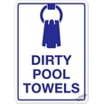 thumbnail image 1 of Warning Sign,Pool Rules Sign,Dirty Pool Towels Sign Pool Safety Sign 8"X12" Metal Aluminum Sign, 1 of 5