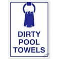 thumbnail image 1 of Warning Sign,Pool Rules Sign,Dirty Pool Towels Sign Pool Safety Sign 8""X12"" Metal Sign, 1 of 4