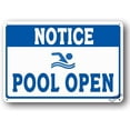 thumbnail image 1 of Warning Sign,Pool Rules Sign,Notice - Swimming Pool Open Sign Pool Safety Sign 8""X12"" Metal Sign, 1 of 4