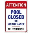 thumbnail image 1 of Warning Sign,Pool Rules Sign,Pool Closed for Maintenance, No Swimming Sign Pool Safety Sign 8""X12"" Metal Sign, 1 of 4