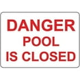 thumbnail image 1 of Warning Sign,Pool Rules Sign,Pool Safety Sign Danger Pool Is Closed Sign 8""X12"" Metal Sign, 1 of 4