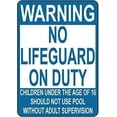 thumbnail image 1 of Warning Sign,Pool Rules Sign,Pool Safety Sign Warning No Lifeguard On Duty Children Not Use Pool Sign 8"X12" Metal Sign, 1 of 4