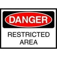 thumbnail image 1 of Warning Sign Restricted Area Danger Sign Business Sign 12X8 Inches Aluminum Metal Tin Sign, 1 of 4
