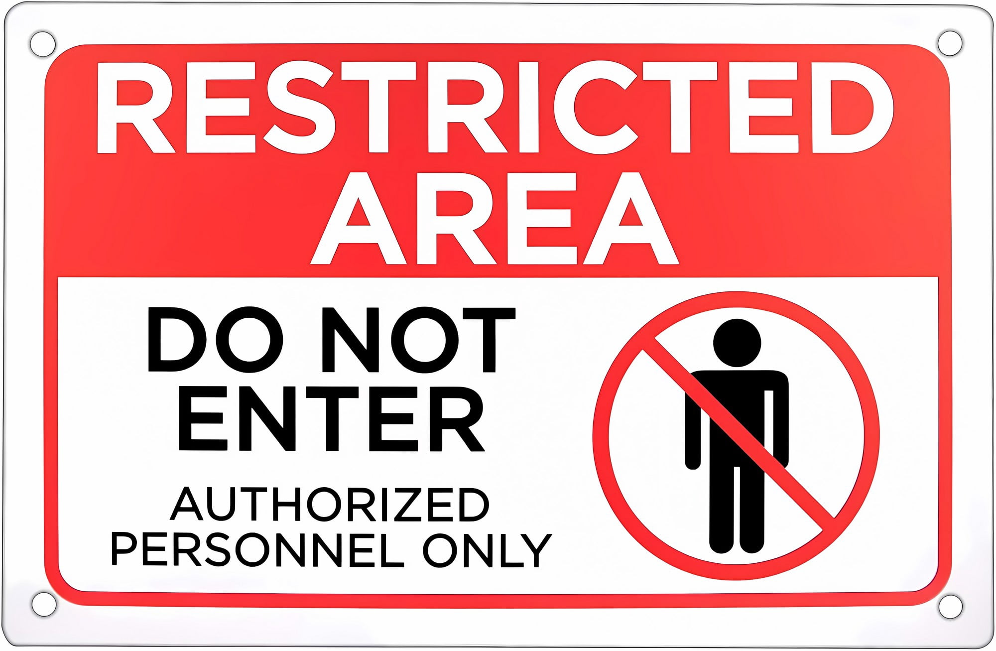 Warning Sign Restricted Area – Do Not Enter - 8"x12" Aluminum Rust ...