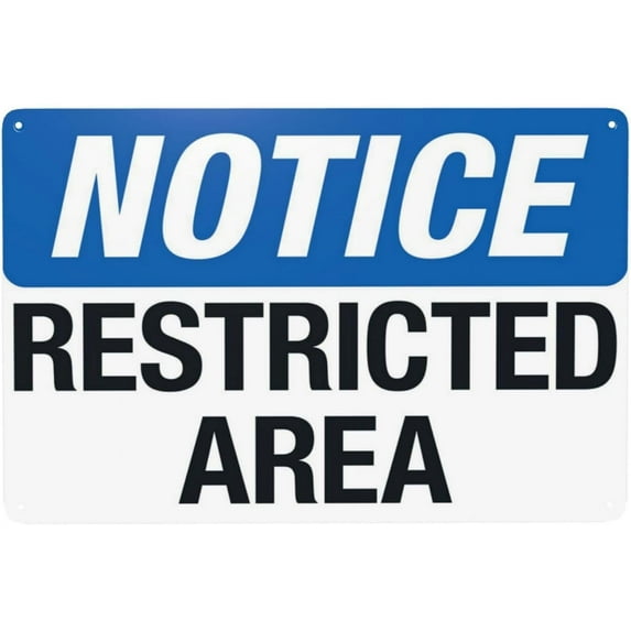 Warning Sign Retro Aluminum Sign Metal Tin Sign, Notice All Visitors Must Report To Main Office Sign, Authorized Personnel Only Signs, Vintage Style Property Signs Wall Decor Art 12 X 8 Inches