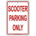 thumbnail image 1 of Warning Sign Scooter Parking Only Reserved Alert Sign Business Sign 12X8 Inches Metal Tin Sign, 1 of 4