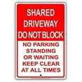thumbnail image 1 of Warning Sign Sha Driveway Do Not Block No Parking Sign Business Sign 12X8 Inches Metal Tin Sign, 1 of 4