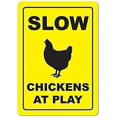thumbnail image 1 of Warning Sign Slow Chickens at Play Warning Sign Business Sign 12X8 Inches Aluminum Metal Tin Sign, 1 of 4