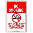 thumbnail image 1 of Warning Sign No Smoking Within 20 Feet of Building Door or Window Entrance Vaping Business Notice Warning Church School Sign Business Sign 12X8 Inches Aluminum Metal Tin Sign, 1 of 4