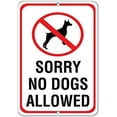 thumbnail image 1 of Warning Sign Sorry No Dogs Allowed Pet Animal Sign Business Sign 12X8 Inches Aluminum Metal Tin Sign, 1 of 4