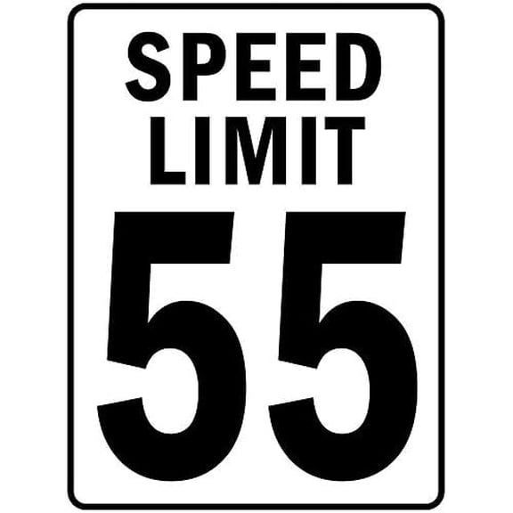 Warning Sign Speed Limit 55 Sign Business Sign 12X8 Inches Metal Tin Sign