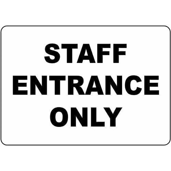 Warning Sign Staff Entrance Only Metal Tin Sign 8x12 Inch Business Caution Plaque Signage Marker for Commercial Building Office Industrial Facility Business Park Outdoor Indoor Wall Decor