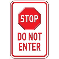 Warning Sign Private Driveway Do Not Enter Sign Business Sign 12X8 ...