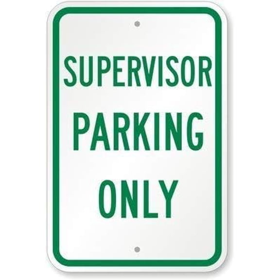 Warning Sign Supervisor Parking Only Sign Business Sign 12X8 Inches Aluminum Metal Tin Sign