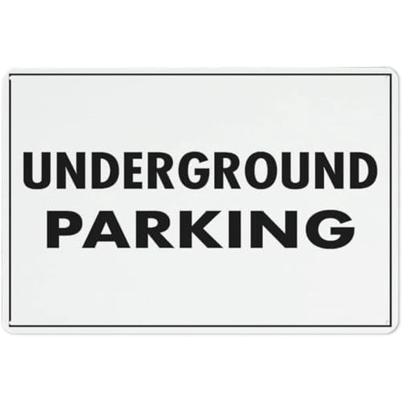 Underracking Signage Warning Sign - Underground Parking, Aluminum Rust-Proof Reflective Sign ...
