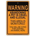 thumbnail image 1 of Warning Sign Warning Abandoning A Pet is Cruel and Illegal Notice Animal Road Sign Business Sign 8X12 Inches Aluminum Metal Tin Sign Z0499, 1 of 5