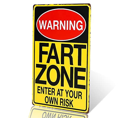 Warning Signs Fart Zone Enter at Your Own Risk Vintage Signs
