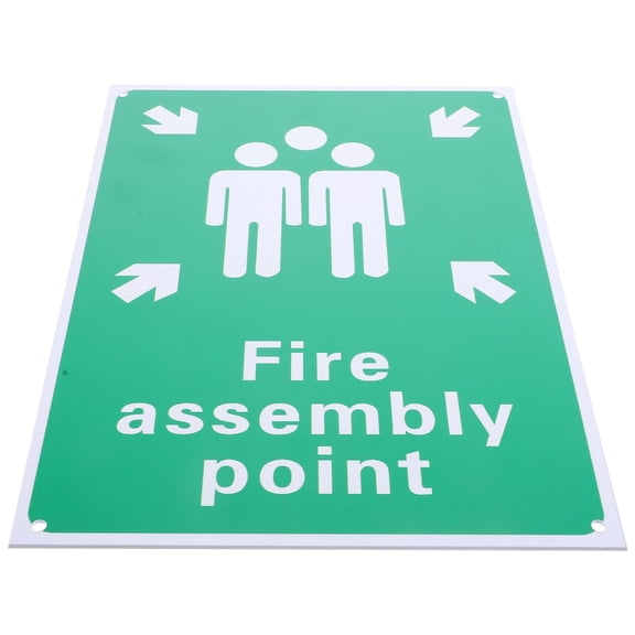 Outdoor Warning Signs Fire Emergency Assembly Lightweight