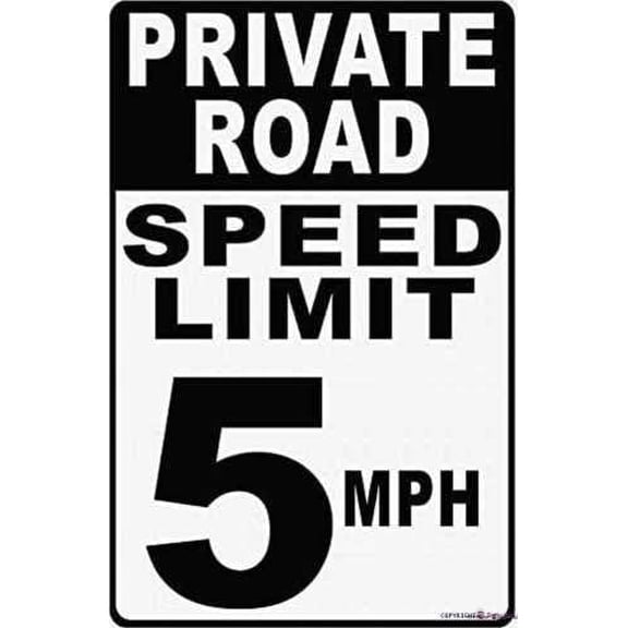Warning Signs Metal Tin Sign -Watch Out for Private Road Speed Limit 5 Mph Wall Street Decor. Outdoor Industrial Sign 12x8 Inches Warning Signs Prompt Signs