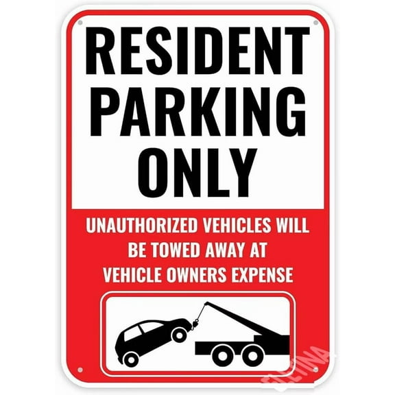 Warning Signs Resident Private Tenant Parking Only Sign Business Sign 12X8 Inches Aluminum Metal Tin Signs