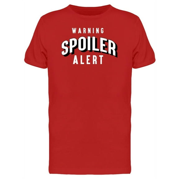 Warning Spoiler Alert T-Shirt Men -Image by Shutterstock, Male Small
