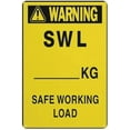 thumbnail image 1 of Warning Swl Safe Working Load Sign For House 12" X 8" Yard Sign, Premium Aluminum, Sun-Proof, Rust-Free, 1 of 4