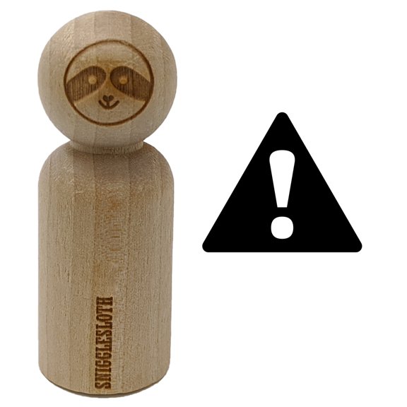 Warning Symbol Exclamation Mark Rubber Stamp for Scrapbooking Crafting Stamping - Small 3/4 Inch