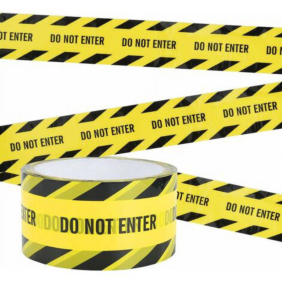 Warning Tape, DO NOT ENTER Adhesive Safety Tapes Yellow Warning Tape (4