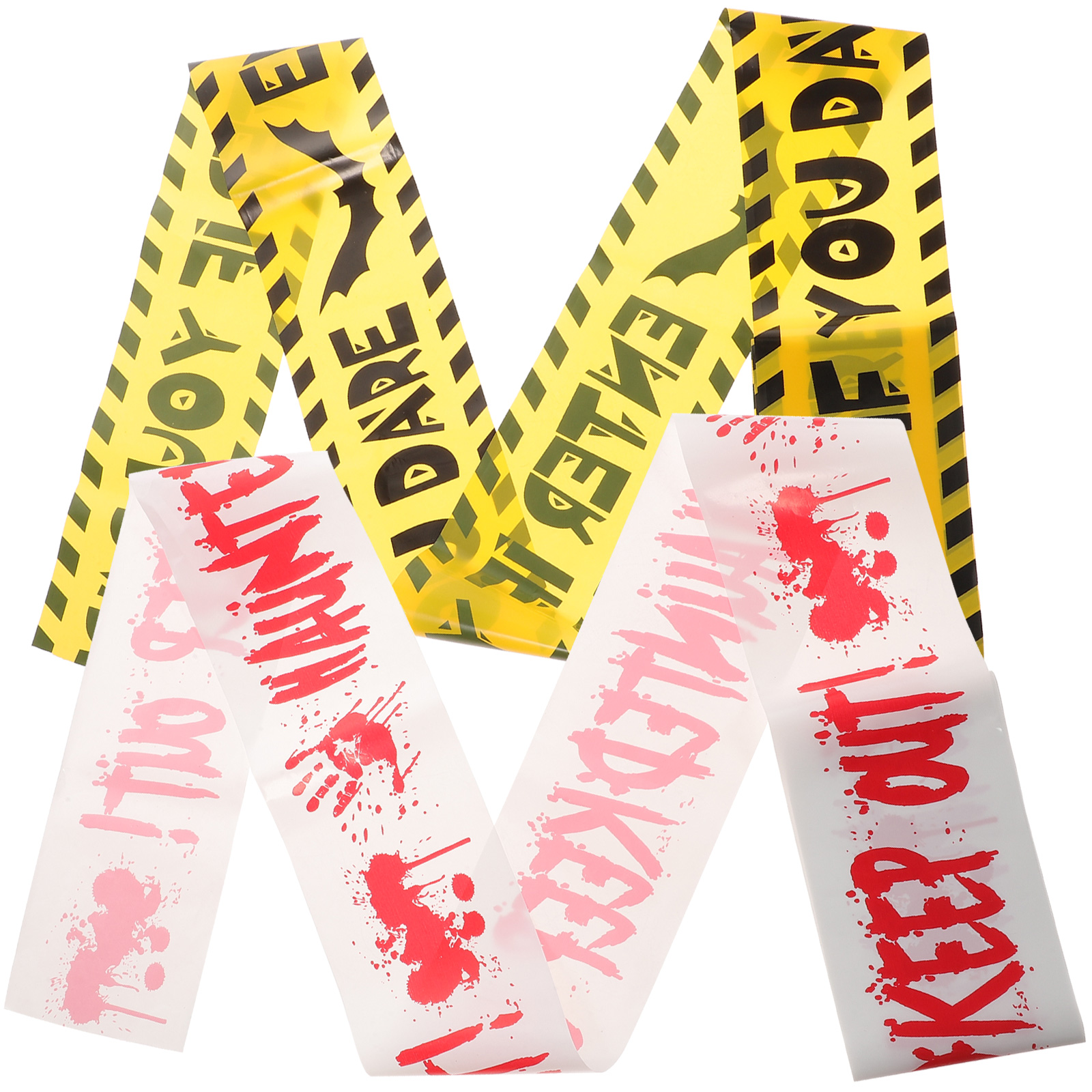 Warning Tape Decor Halloween Safety Fright Isolation European and American 2 Pcs - image 1 of 6