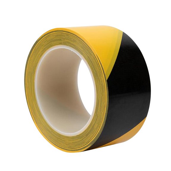Warning Tape Warning Sticker PVC Caution Tape, Hazard Warning Tape for Equipment Pipes Stairs Warehouse yellow 4.8cm
