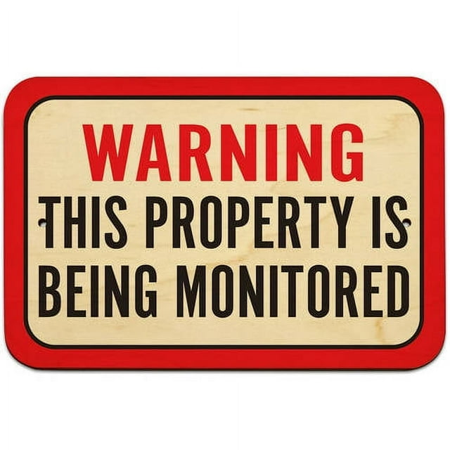 Warning This Property Is Being Monitored Sign - Walmart Business Supplies