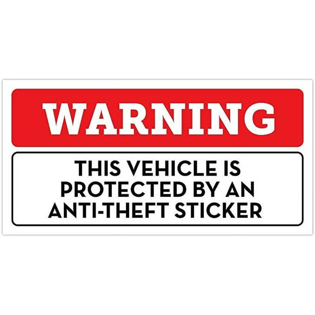 Warning This Vehicle Is Protected By Anti Theft Sticker Bumper Sticker