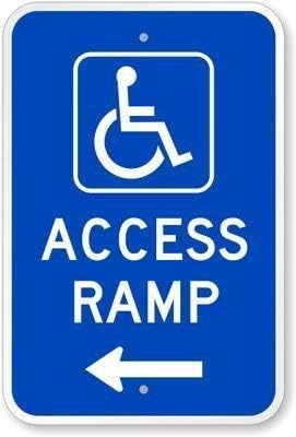 Warning Tin Sign Access Information: Access Ramp Funny Sign Decoration ...