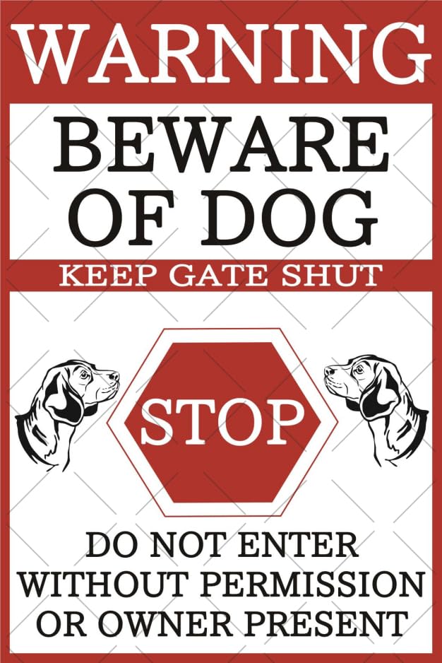 Cartello Di Avvertimento Beware Dog In Yard Sign Please Use Front Door