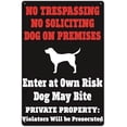 thumbnail image 1 of Warning Tin Sign No Trespassing Dog on Premises Sign Enter at Own Risk Dog May Bite Sign Suitable for Garden Decoration, 1 of 5