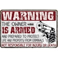 thumbnail image 1 of Warning Tin Sign No Trespassing If You Try Vintage Sign Home Kitchen Bar Cafe Club Yard Cave Wall Decor Retro Metal Sign 8x12 Inch, 1 of 5