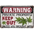 thumbnail image 1 of Warning Tin Sign No Trespassing If You Try Vintage Sign Home Kitchen Bar Cafe Club Yard Cave Wall Decor Retro Metal Sign 8x12 Inch, 1 of 5