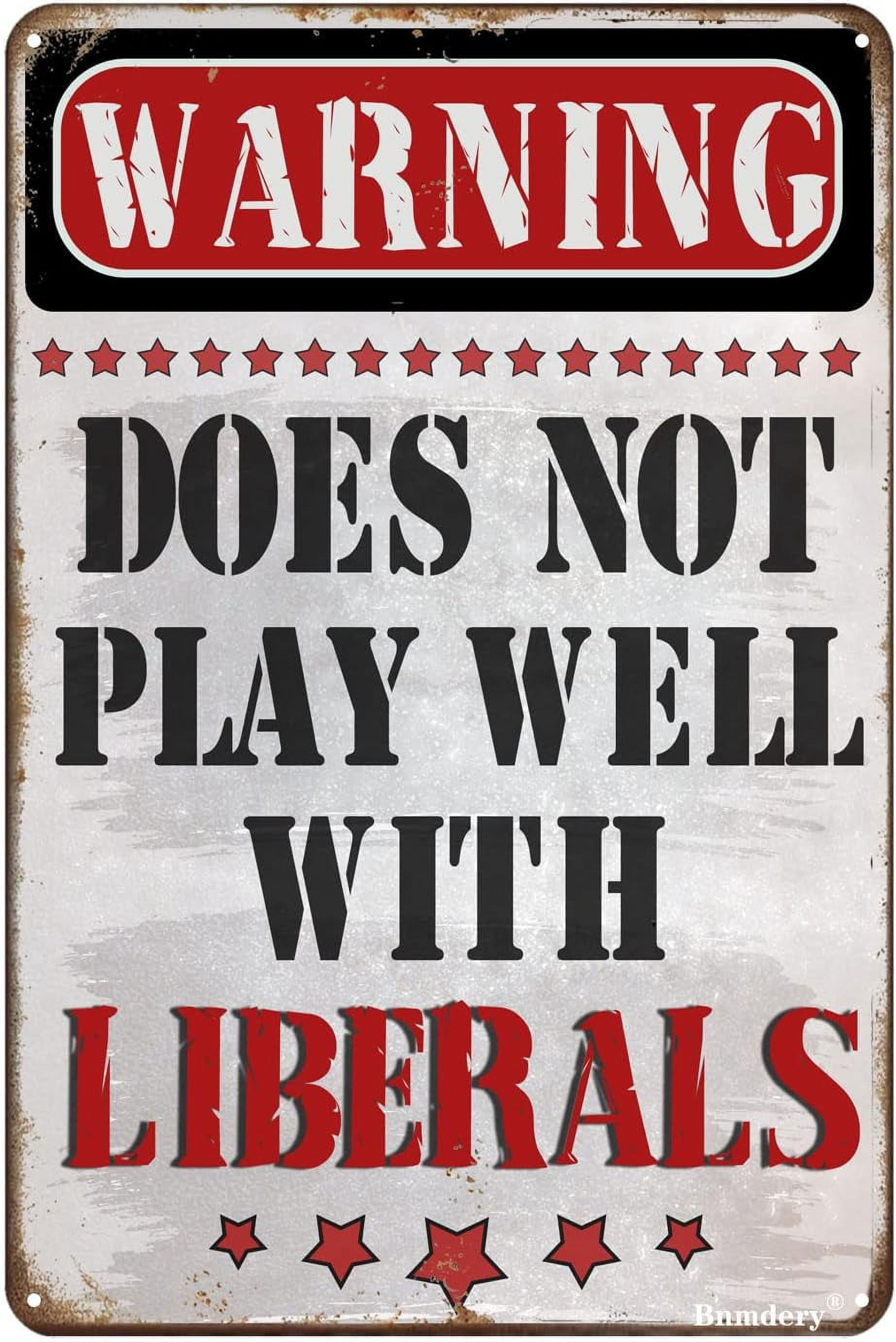 Warning Tin Sign Notice This Place is Politically Incorrect Retro Metal ...