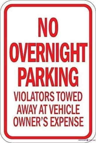 Parkverbotsschild – 'Violators Will Be Towed', 25,4x35,6 Cm, Reflektierendes Aluminium