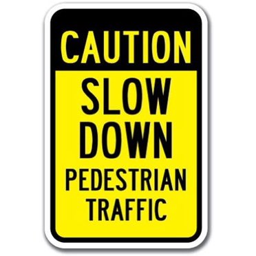 Slow Down This Is An Easement Sign - 6 Sizes Aluminum - Custom Signs SW107