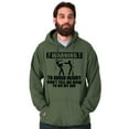 thumbnail image 1 of Warning To Avoid Injury Funny Cartoon Hoodie Hooded Sweatshirt Men Brisco Brands L, 1 of 6