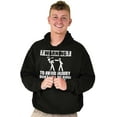thumbnail image 1 of Warning To Avoid Injury Funny Cartoon Men's Big & Tall Graphic Hoodie Brisco Brands 2X, 1 of 5