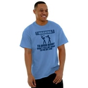 Warning To Avoid Injury Funny Cartoon Mens Big & Tall Crewneck Graphic Tee Brisco Brands 2X
