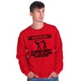 thumbnail image 1 of Warning To Avoid Injury Funny Cartoon Men's Big & Tall Crewneck Sweatshirt Brisco Brands 2X, 1 of 5