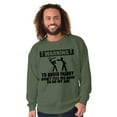 thumbnail image 1 of Warning To Avoid Injury Funny Cartoon Men's Crewneck Sweatshirt Brisco Brands X, 1 of 6
