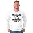 thumbnail image 1 of Warning To Avoid Injury Funny Cartoon Men's Long Sleeve Tee T Shirt Brisco Brands M, 1 of 6
