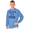 thumbnail image 1 of Warning To Avoid Injury Funny Cartoon Men's Long Sleeve Tee T Shirt Brisco Brands X, 1 of 6